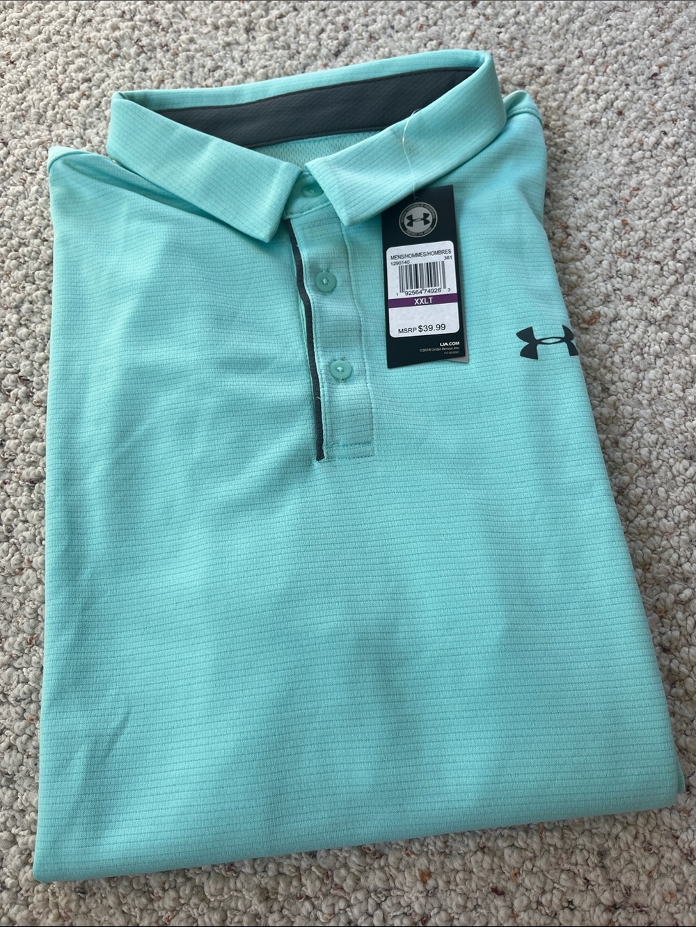 NEW Under Armour Men's Teal Blue Performance Polo